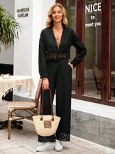 2pcs/Set Women Lace Patchwork Casual Open Front Cardigan Set